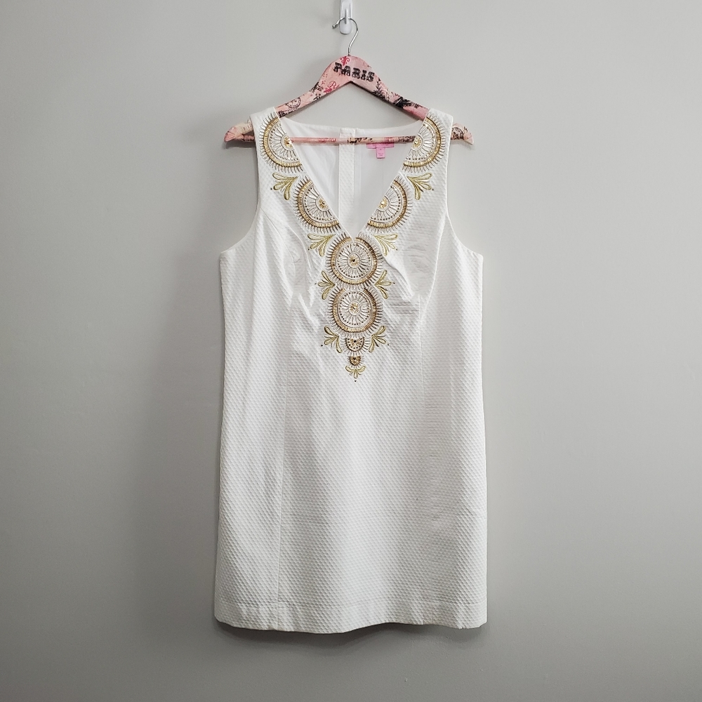 Lilly Pulitzer Gabby Shift Dress in Resort White